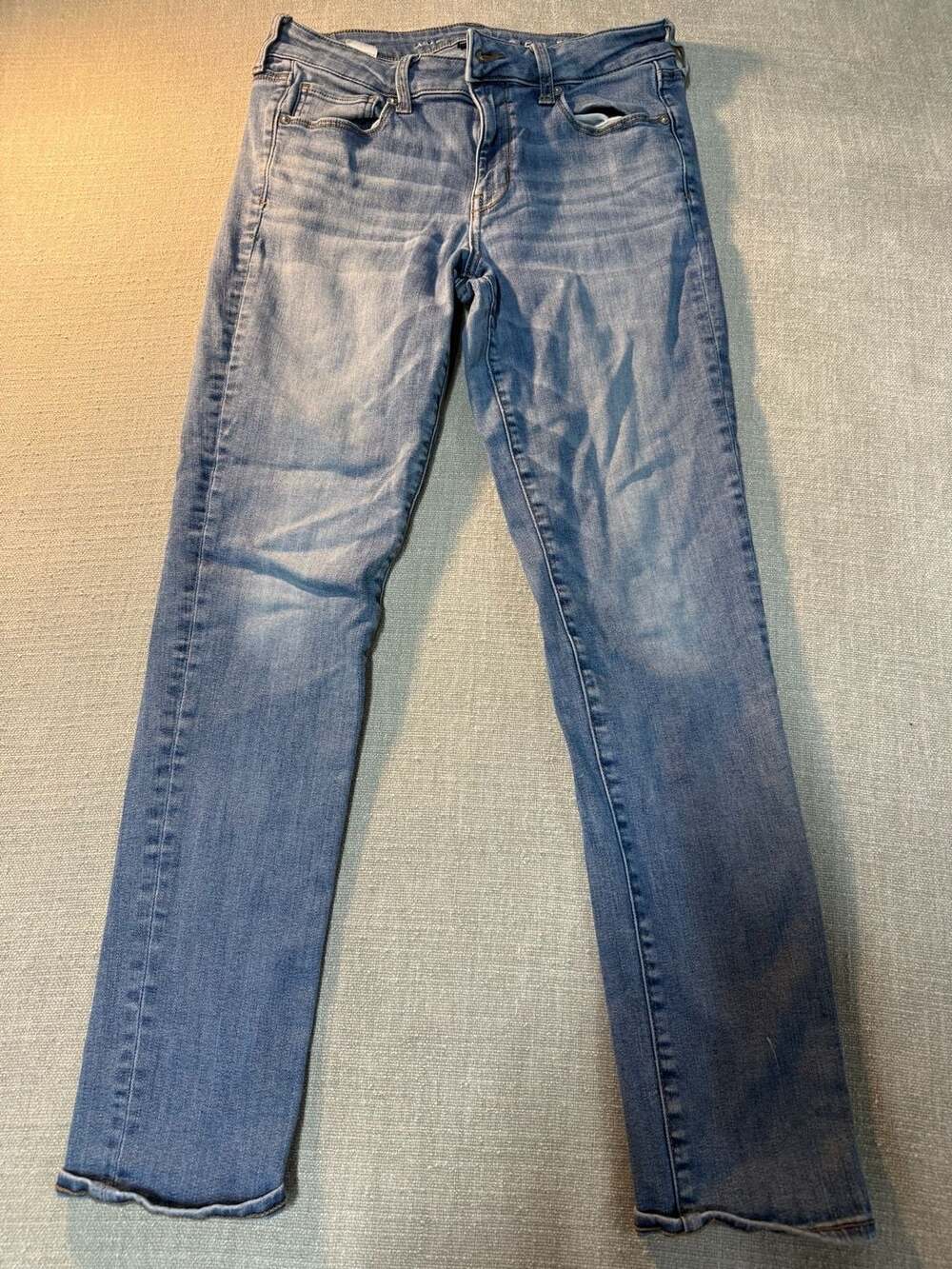 American Eagle Super Stretch Skinny Jeans Size 10 Regular Blue Denim